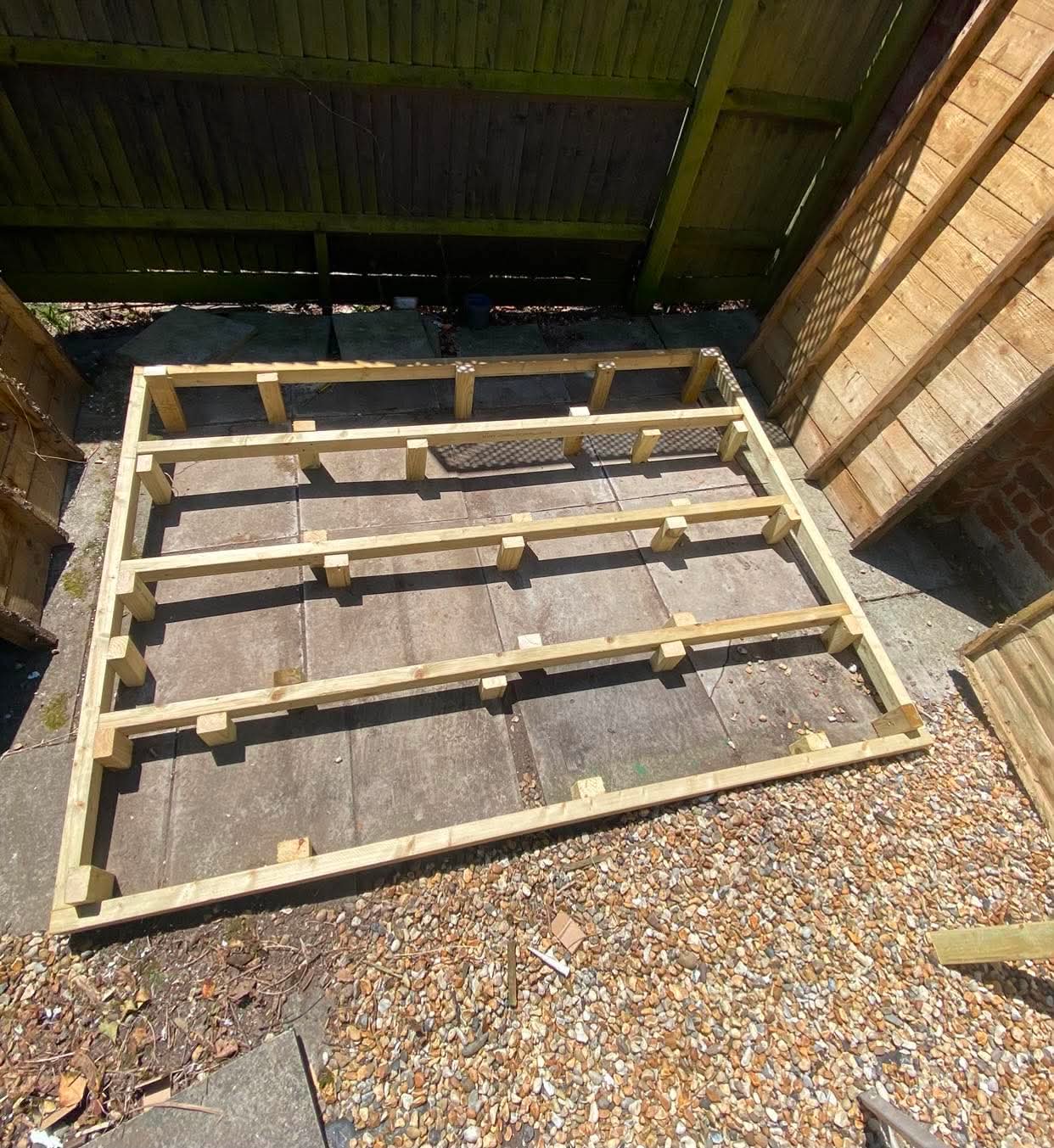 Timber shed base built as part of Bradley's logistics and site services